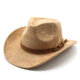 Cowboy Hat New European and American Style Woolen Hat Suede Men and Women Couple Hat Woolen Western Cowboy Hat Customized Rose Red Suede M (56-59cm)