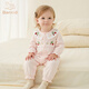 Banxidi baby clothes, spring clothes, infant jumpsuits, princess baby outing clothes, one-month-old full-moon one-year-old dress, pink 66cm