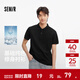 Semir POLO shirt for men in summer, moisture-absorbent and quick-drying, simple solid color short-sleeved T-shirt, slim fit top, versatile for commuting, black 90001 M