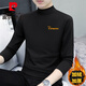 
Pierre cardin autumn and winter half-high neck base shirt men's long-sleeved T-shirt pure cotton autumn clothes versatile plus velvet simple thickened thermal underwear royal blue YP-C6187 plus velvet L