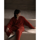 Couple's pajamas with the same language as their zodiac year, winter half-velvet wedding festive home clothes for women, red coral velvet two-piece gift set, men's R1817 L 170 men