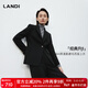 LANDI All Black Aesthetic Black Commuting Brushed Blazer Women's Top 2025 Autumn and Winter New Product Black L