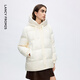 Langzi Langzi Basic Wardrobe Qingyu 45 Yun 90 White Goose Down Hooded Short Down Jacket Winter New Style White S