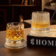Sanqihu Internet celebrity's same style rotatable whiskey glass creative crystal wine glass beer glass decompression artifact glass base ice flower rotating cup + 2 pieces