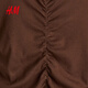 H&M 2026 Spring New Women's Draped Cotton Top 1320809 Brown XL 175/116