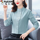Woodpecker (TUCANO) pure cotton long-sleeved shirt for women Spring and Autumn 2026 New Large Size Western Feminine Shirt Middle-aged Mom Top Picture Color M 80-95Jin Jin is equal to 0.5 kg