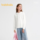 Balabala shopping mall same style children's clothing children's long-sleeved shirt girls 2026 new spring clothing cool antibacterial white 10101 110