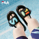 FILA children's shoes sandals 2026 summer men's and large children's non-slip slippers beach shoes black/radiant blue-BB 37 inner length 23.0cm