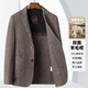 New autumn and winter double-sided woolen suit jacket men's autumn and winter business casual suit top, coffee color XL (180)