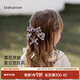 Babylove baby girl hair accessories retro princess hairpin versatile headwear bow bangs clip violet flower branch violet flower branch one size