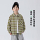 Yoyo Fairy Tale Spring and Autumn Children's Plaid Shirt Long Sleeve Pure Cotton Comfortable 2026 Boys British Style Tops Medium and Large Children's Shirts