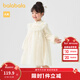 Balabala children's clothing girls new Chinese dress autumn children's dress mesh A-line skirt white tone 00311 130 cm
