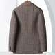 New autumn and winter double-sided woolen suit jacket men's autumn and winter business casual suit top, coffee color XL (180)