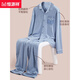 
Hengyuanxiang men's pajamas pure cotton spring and autumn long sleeves trousers pure cotton home clothes can be worn outside casual loose suit 16862 170/L