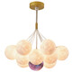 Grand View Garden (DGY) Luz de la luna Luz de la sala de estar Candelier Estudio de dormitorio cálido Posting Pending de dibujos animados Lámpara Zhongshan Lámpara O001 9734 Golden 13 Cabezas-Tres colores Bola de 15 cm Bola grande