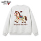 Charles Heart-filled Starry Horse Year of the Horse Sweatshirt Casual Couple New Year's New Loose Clothes Same Style for Men and Women Light Floral Gray (bronzing) XS