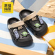 Happy Mary Children's Croc Shoes Boys' Slippers Summer Boys' and Children's Bathroom Beach Breathable Sandals Soft Bottom Bath Shoes for Outerwear Black 29 Inner Length 19cm (190) Suitable for 29 Feet