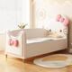 Yijiazhu children's bed spliced bed extra wide bed spliced bedside bed girl princess bed crib spliced large bed adult can sleep Hello KT joint model 160*60 latex coconut palm mattress