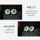 Colorful Yunnan guaranteed price 11.11 jadeite A fully stocked with green S925 silver stud earrings for mom and girlfriend as a gift with certificate, style 2