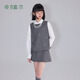 Ueki miu college style girls' shirt pure cotton children's long-sleeved shirt bow spring and autumn white 120