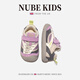 NUBEKIDS British children's shoes, children's shoes, spring and autumn new low-top non-slip, wear-resistant, color-blocked sneakers for boys and girls, lavender purple 18, inner length 12.3cm, recommended foot length is about 11.3cm