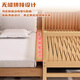 Jiaomei beech children's spliced bed newborn baby widened bedside solid wood seamless splicing large bed extra bed flat bed three-sided guardrail (log) 9cm coconut palm mattress + latex 180x60cm
