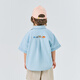 Papa new product crawling summer children's shirt boys embroidered denim top cool sun protection cute and versatile light blue 90