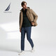 NAUTICA Anti-splash Men's Autumn and Winter Parka Casual Thick Jacket Cotton Jacket Men JE3406 Khaki 2BD S