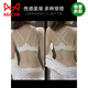 MiiOW Front Button Bra Thickened Small Breast Gathering Wireless Sexy Front Button Bra White Lace Beautiful Back Bra Women Summer Red 70A 32