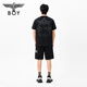 BOY LONDON round neck low-key black flocking short-sleeved men's and women's 2026 spring and summer new cool T-shirt N01080 black S