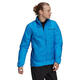 Adidas Men's Outdoor Jacket Warm, Windproof and Waterproof Compressible Blue High Collar Full Zipper Elastic Cuffs 26 New Shock Blue One Size | M