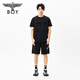 BOY LONDON round neck low-key black flocking short-sleeved men's and women's 2026 spring and summer new cool T-shirt N01080 black S