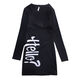 Commandant Bear Plus Velvet 2022 Spring New Women's Top Top Coréen Slim Round Round Nou à manches longues T-shirt de base Mid-Longle Longue pour les femmes 6627 Black Sder Spring and Automne No Velvet M 75-100jin [Jin est égal à 0,5 kg]