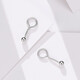 Jamie PT950 platinum earrings for ear care-Yuanzhu Doudou pt950 platinum earrings-a pair of about 1-1.2 grams