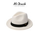 Handwoven Panama Straw Hat Men's Summer Gentleman's Sun Hat White Top Hat Women's Sun Protection Hat MS186108 - Off-White (Classic Small Side) S Size (52-55cm)