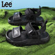 Lee children's shoes summer children's sandals girls black hollow sports beach shoes boys big black 28 recommended foot length 172.5mm