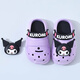 Hafeizhu Sanrio Kurumi children's hole-in-the-wall slippers, summer cute non-slip outer wear for boys and girls, children's toe-cap sandals, melon red Melody size 24/25 (shoe inner length 15CM)