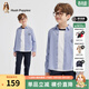 Hush Puppies College Style Children's Clothing Children's Boys' Spring Fashion Elegant Style Children's Shirt Oxford Color 170