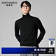 Angel Bird Wool Sweater Men's 2025 Fall Men's 100% Sheep Wool Business Casual Long Sleeve Sweater Turtle Collar Sweater Black XL -50(180/100)