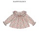 Happyology British autumn tops children's suit handmade smock embroidered shirt printed long sleeves