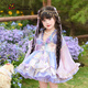 Ultraman Lolita Girls Princess Dress Spring and Autumn Children's Lolita Puff Skirt Little Girl New Chinese Dress Purple (skirt comes with tail) 100 cm
