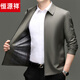 Hengyuanxiang Executive Jacket Men's 2026 Spring and Autumn New Middle-aged Men's Business Casual Men's Jacket Anti-Wrinkle Jacket Khaki XL 180
