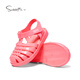 Snaffy Girls' Jelly Shoes Summer Children's Beach Shoes Breathable and Comfortable Little Girls' Versatile Sandals Coral Pink 29