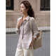 Demana Breathing 100 Lyocell Spring Urban Simple Style Lapel Patch Pocket Button Loose Women's Shirt