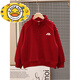 HAL.DUCK boys' autumn and winter sweatshirts with velvet and thickening 2026 new winter clothing all-in-one velvet big children's zodiac year red tops red velvet style 160 cm