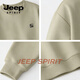 JEEP SPIRIT round neck sweatshirt for men 2026 spring new loose couple top American retro large size bottoming shirt jacket white S 95-120Jin Jin equals 0.5 kg