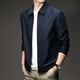 LILANZ Spring and Autumn Middle-aged Men's Jacket Thin Lapel Dad Clothes Versatile Casual Jacket Fashion Loose Thin Top Navy Blue M 48