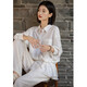 Demana Breathable Linen Spring Cool Intelligent Lapel Outer Shirt Belt to Cinch the Waist Women's Shirt