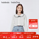 Bala BalaOne girls white shirt long-sleeved college style lapel ruffled thin autumn wear cool feeling original white 10101 130