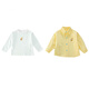Girls' shirts spring and autumn 2026 new girl baby spring clothes long-sleeved children's thin spring shirt jacket yellow (two-piece set) 90 cm